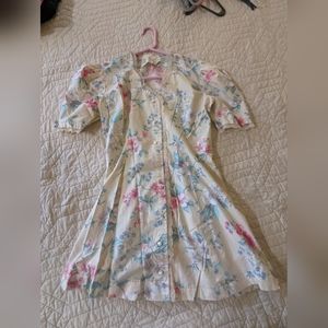 Gorgeous cotton floral vintage handmade dress